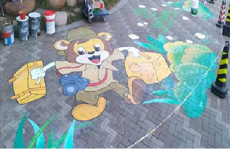 社旗夏季画地面彩绘会遇到的问题