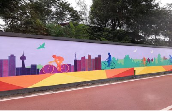 社旗墙体彩绘-围墙